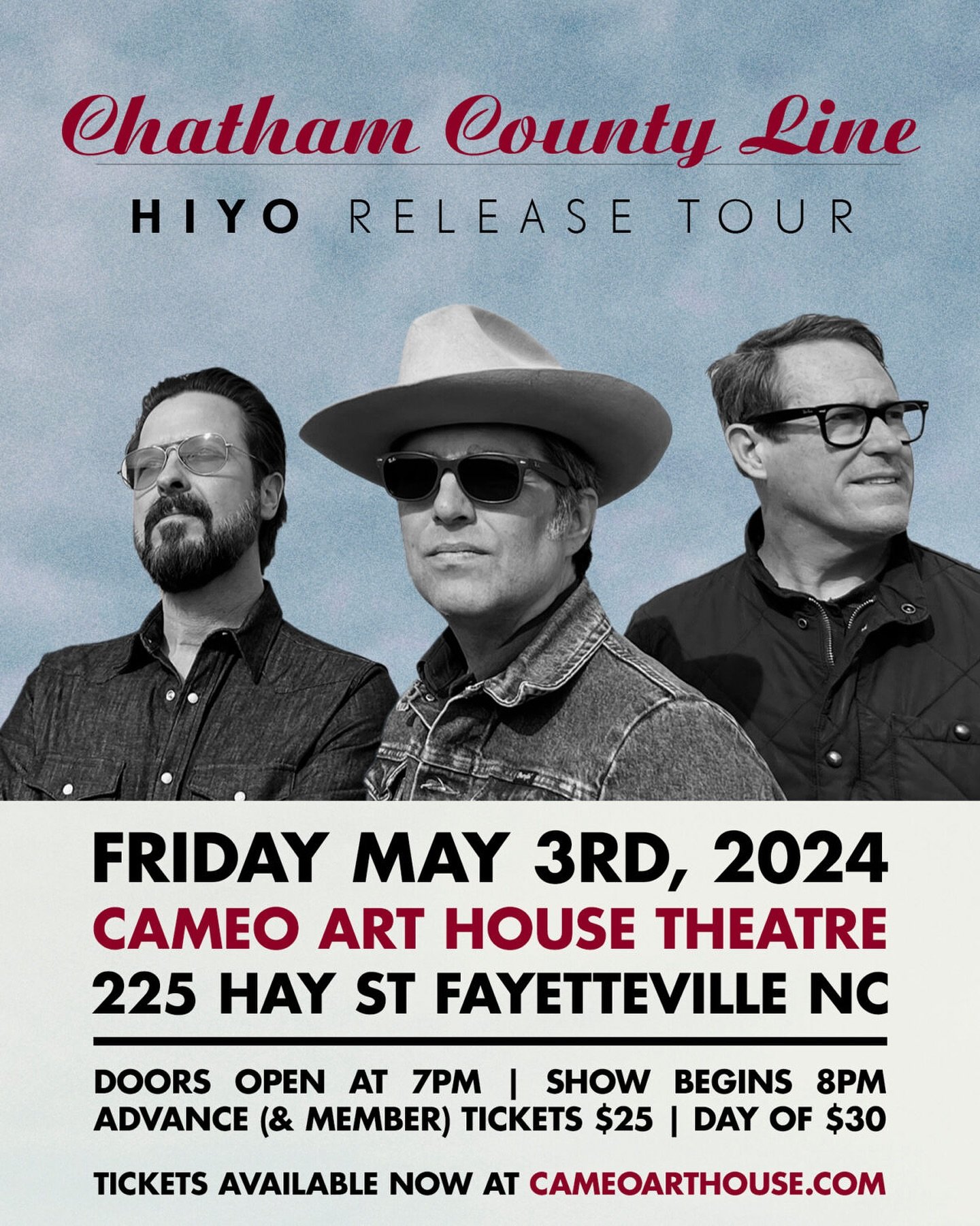 🚨CCL live THIS Friday, May 3 in Fayetteville, NC. Howdy Friends! This is a note to remind you that downtown Fayetteville, NC is going to be the place to be this Friday night.  We&rsquo;re gonna do a nice intimate show at the wonderful @cameoarthouse