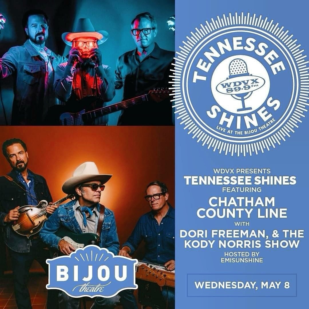 🚨Stoked to be playing the historic @bijoutheatre THIS Wednesday, May 8 for @wdvx presents Tennessee Shines in Knoxville, TN. 

Going to be an incredible night of music with @dorifreeman, and @thekodynorrisshow and hosts @jimlauderdalemusic and @thee