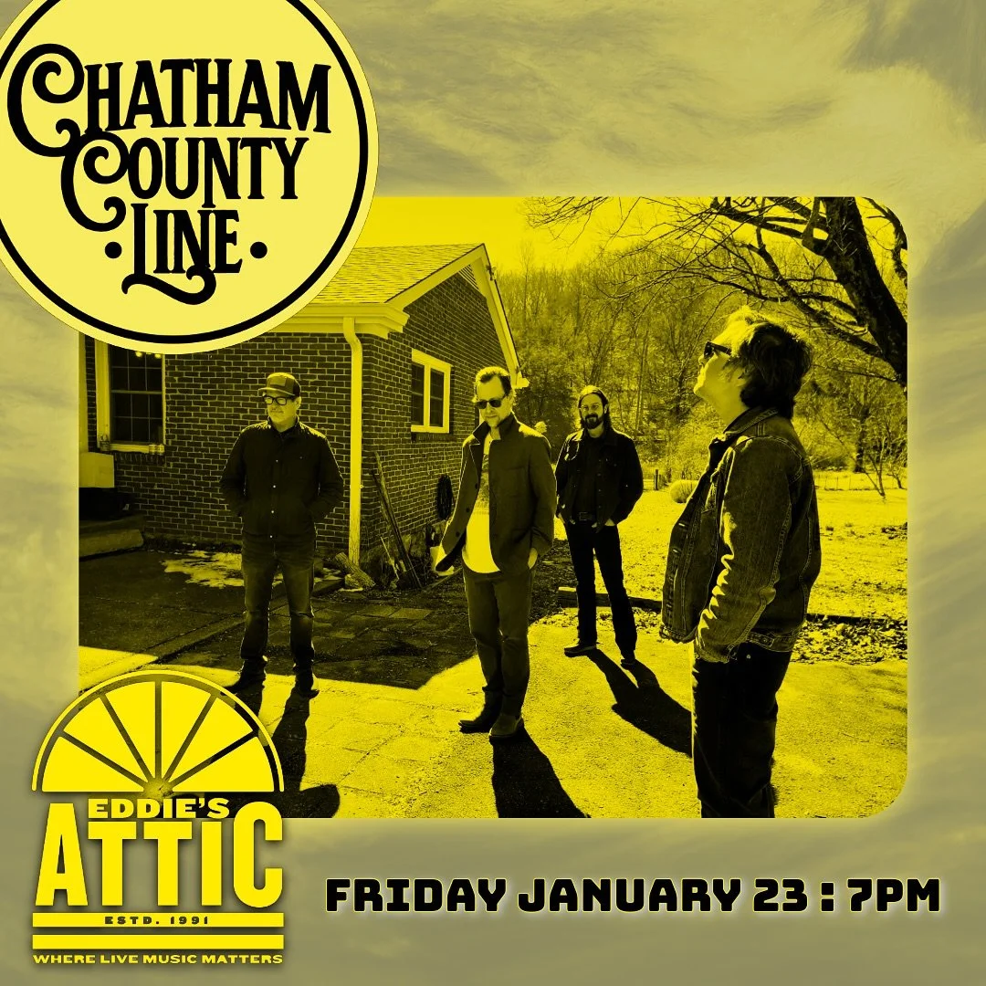 🚨Excited to announce that CCL is heading to Atlanta, GA to perform on January 23, 2026 at @eddiesattic. Tickets are on sale now! See you in the new year! 

🎟️: eddiesattic.com / chathamcountyline.com