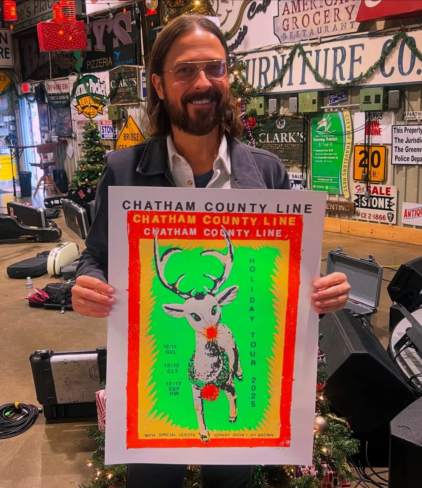 🤩Check out these amazing CCL Holiday Posters crafted and signed by the master himself, @skilletgilmore of @crawlspacepress ! 

Limited quantities will be available at the merch table this weekend so catch us live to secure one for yourself. See you 