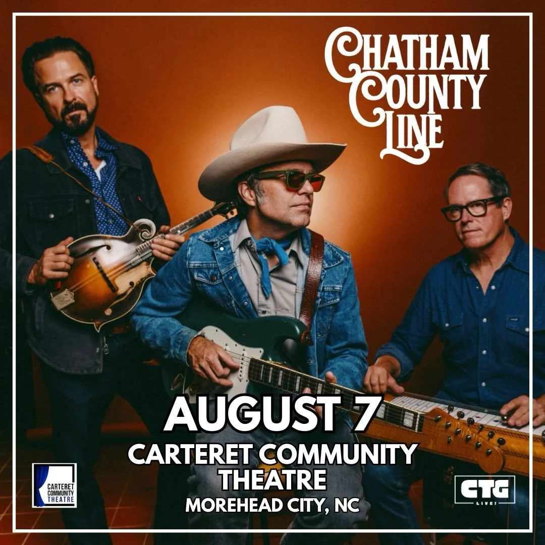 ☀️CCL live in Morehead City! Excited to announce that we will be performing live down on the coast on August 7th at @carteret_community_theatre in beautiful Morehead City, NC. 
This is a reserved seating event so secure your tickets now and we&rsquo;