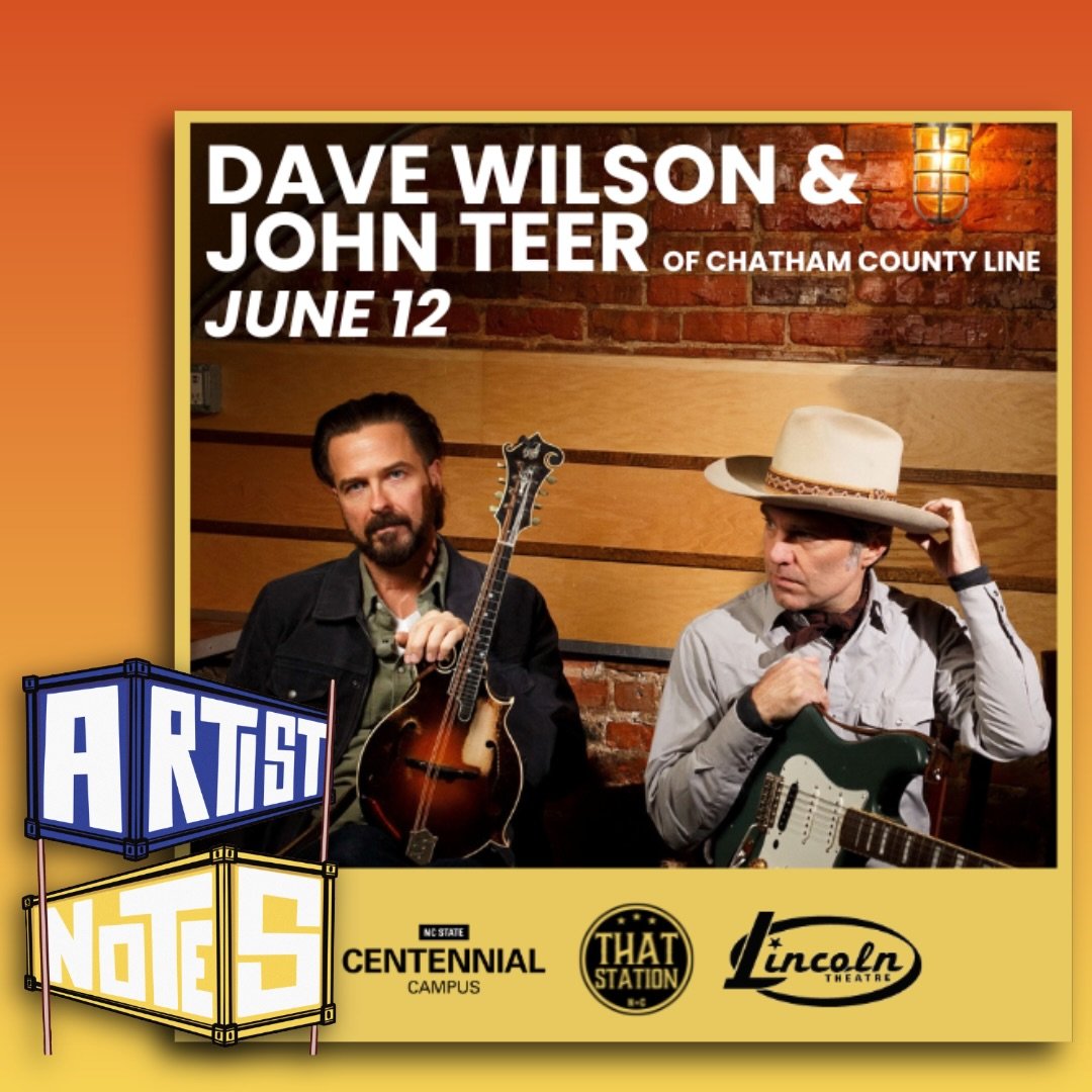Catch John Teer and Dave Wilson on June 12th as part of @thatstation Artist Notes on NC State&rsquo;s Centennial Campus @ncstatecentennial right here in Raleigh, NC. There will be songs as well as an in depth interview getting to the bottom of Dave&r