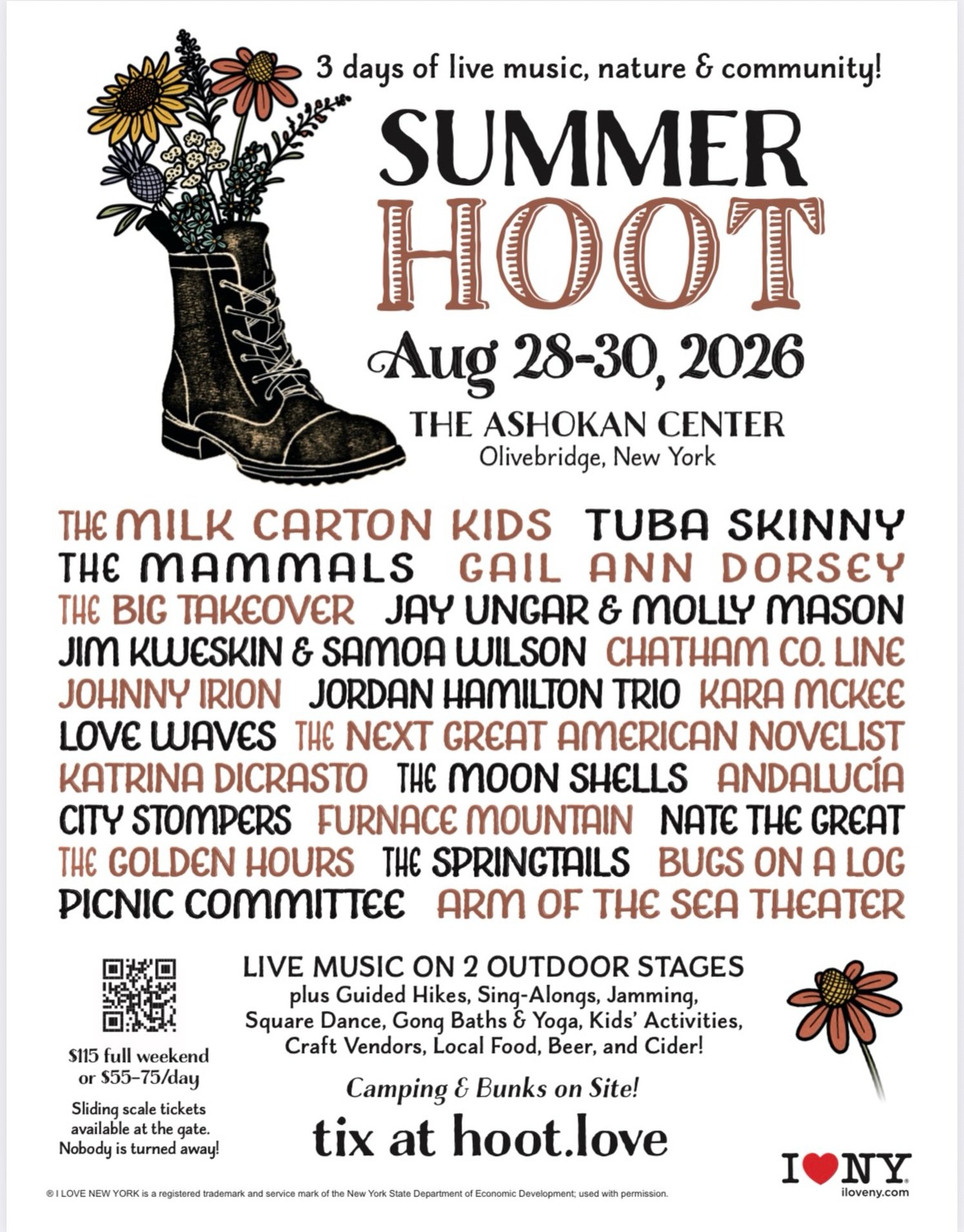 Looking forward to the Summer Hoot @homeofthehoot this coming weekend Aug. 29-30 at the @ashokancenter in Olivebridge, NY.  Awesome lineup and our good buddy, @johnny_irion is gonna be there too! See y&rsquo;all soon! 

THE MILK CARTON KIDS &bull; TU