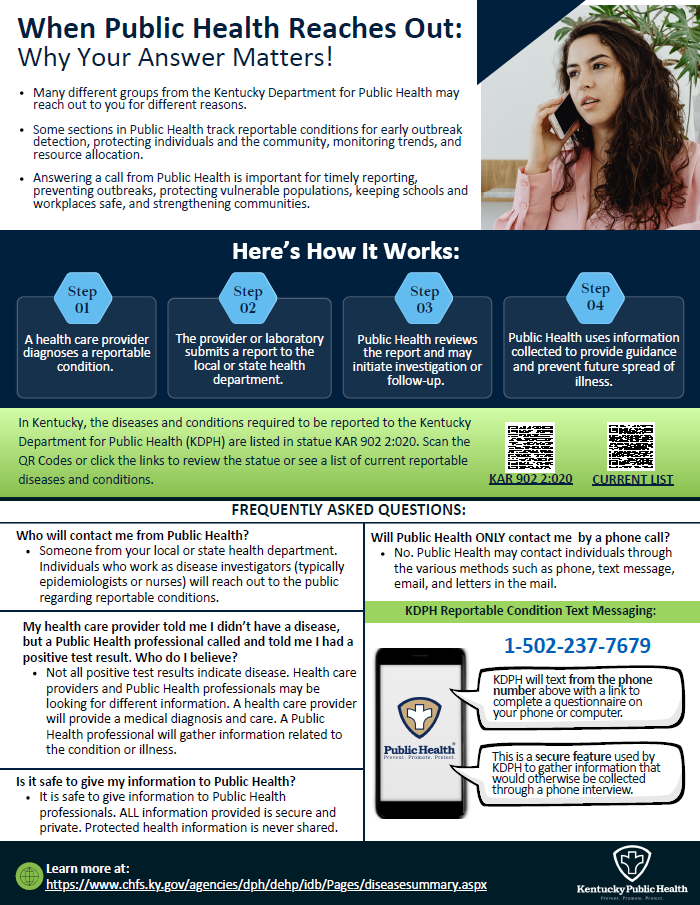 KDPH Reportable Disease Section (RDS) Investigation Updates