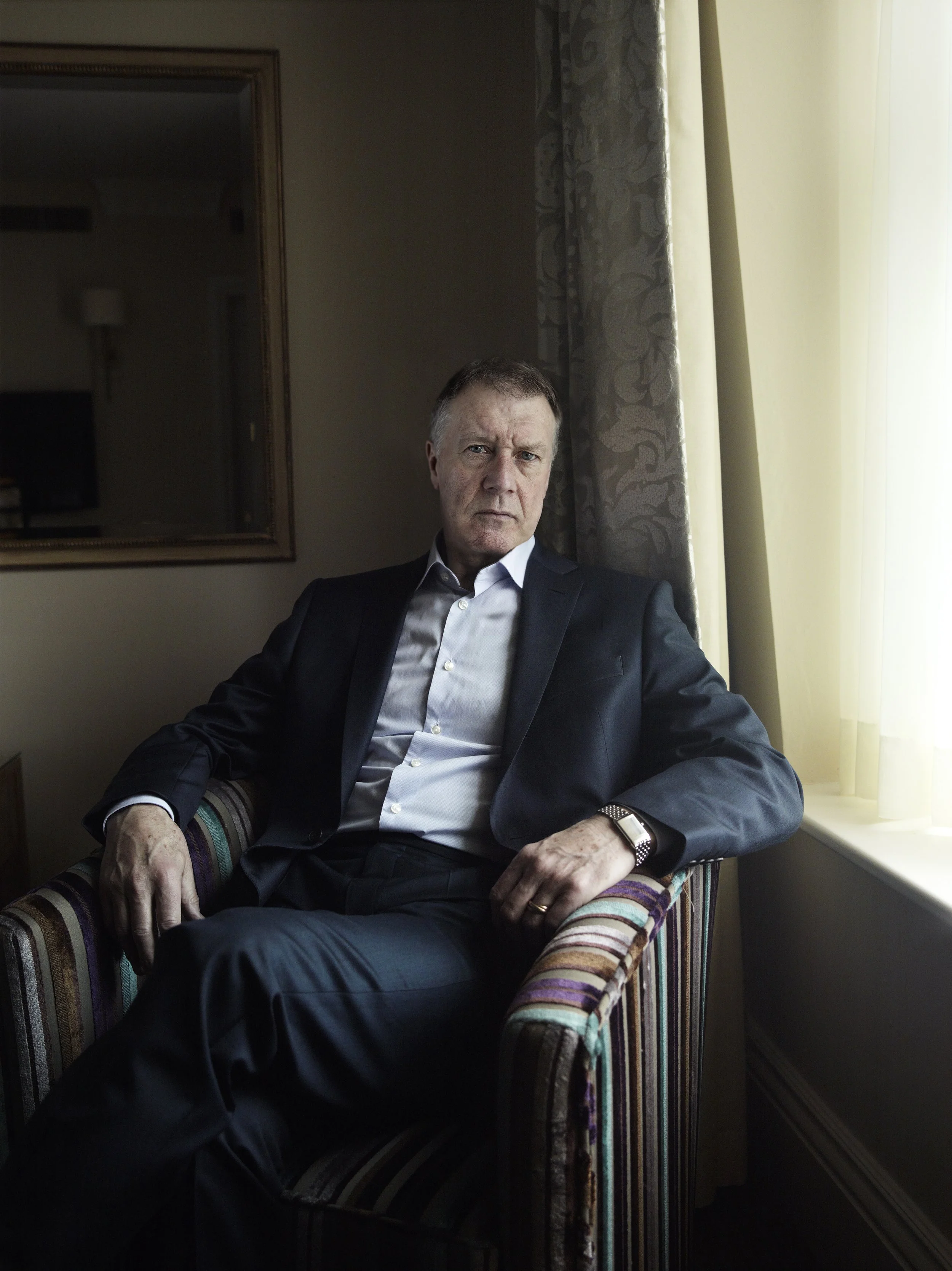 Sir Geoff Hurst. England. 1966. Scored a hat trick to win at Wembley. "I was thinking I’m just gonna hit this with my left foot high into the crowd, the game’s nearly finished. I miss-hit it and it flew in."

Photographed in the room he stayed in at 