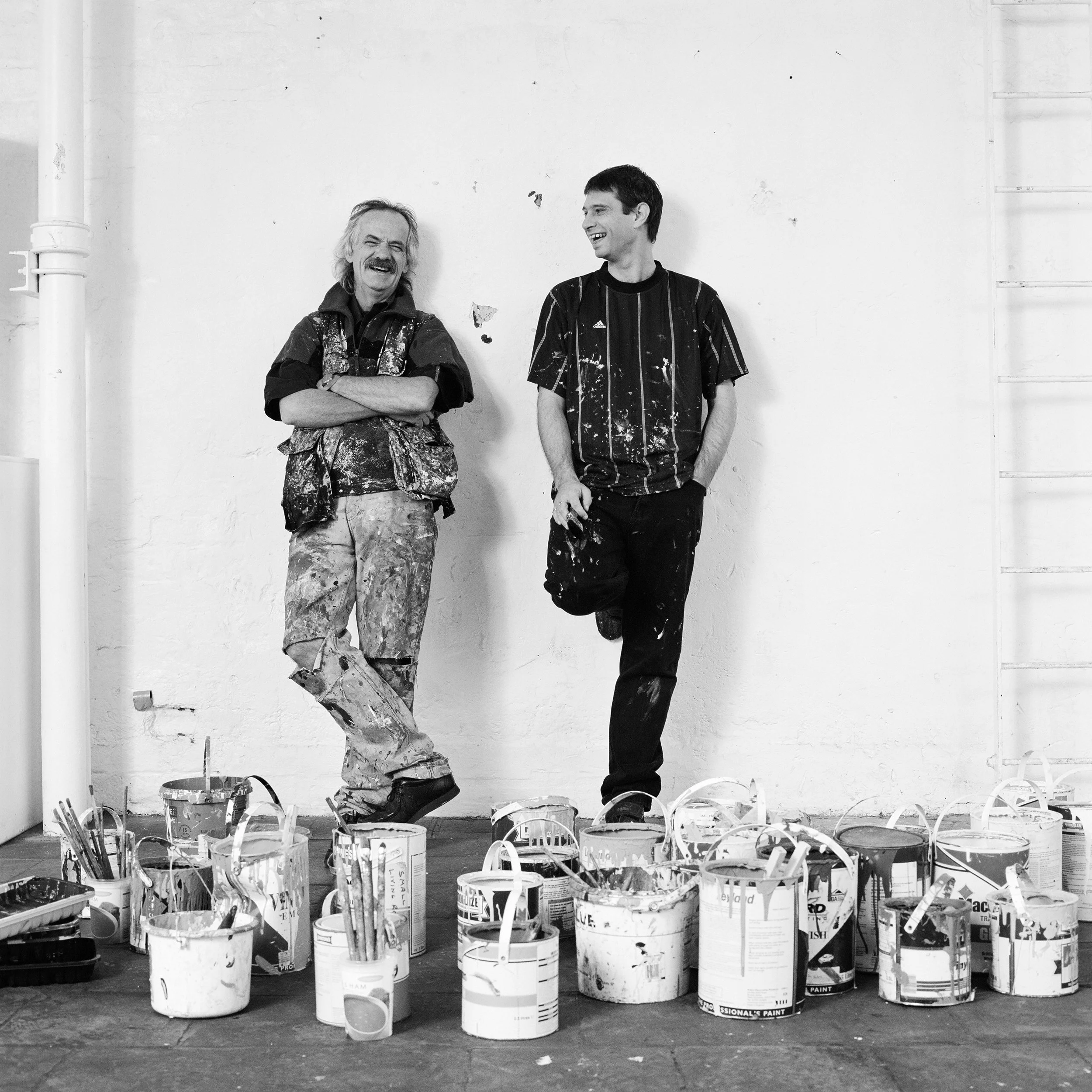 Danny Deveney and Mark Irvine - Mural artists.
I was asked to do a series of photographs for the for an exhibition to mark the centenary of Belfast City Hall. They gave me more or less free reign as to what I wanted.  I wanted to get two mural painte