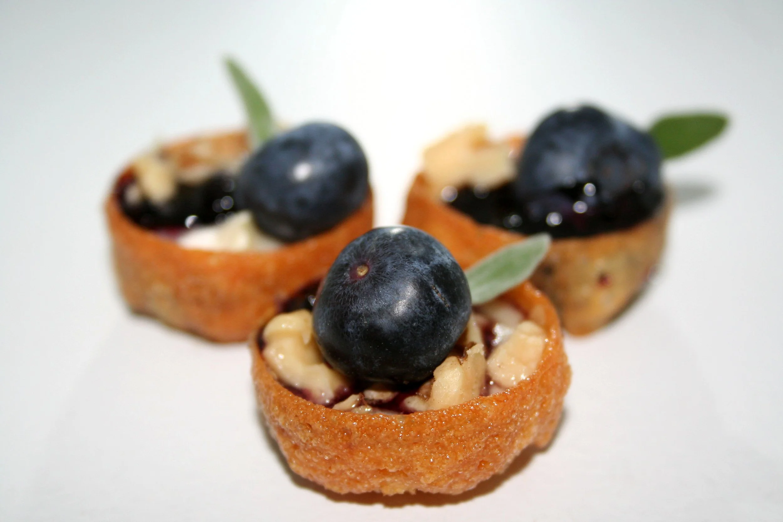 Bite-size Blueberry Walnut and Brie Tarts&nbsp;