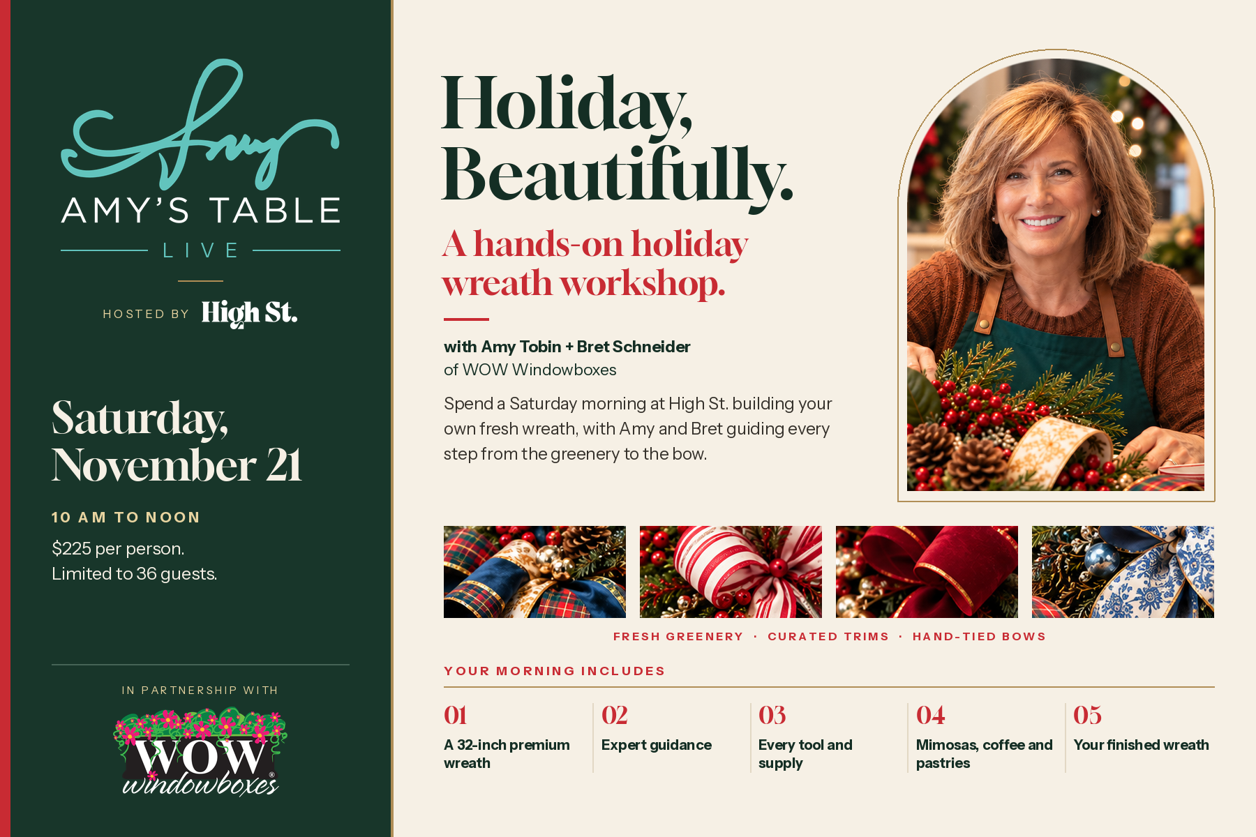 Amy’s Table LIVE: Holiday, Beautifully