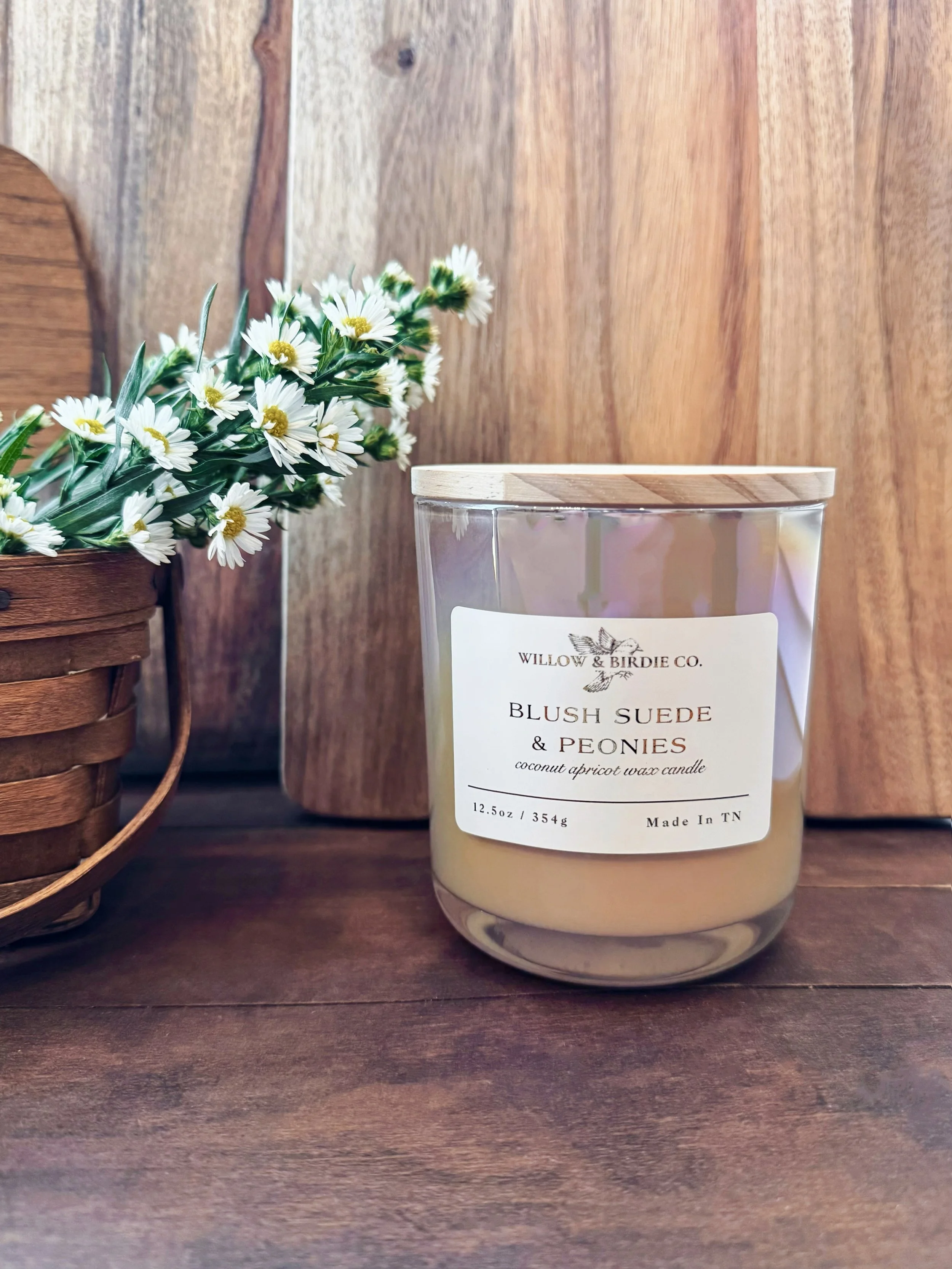 Blush Suede & Peonies 12.5oz Candle