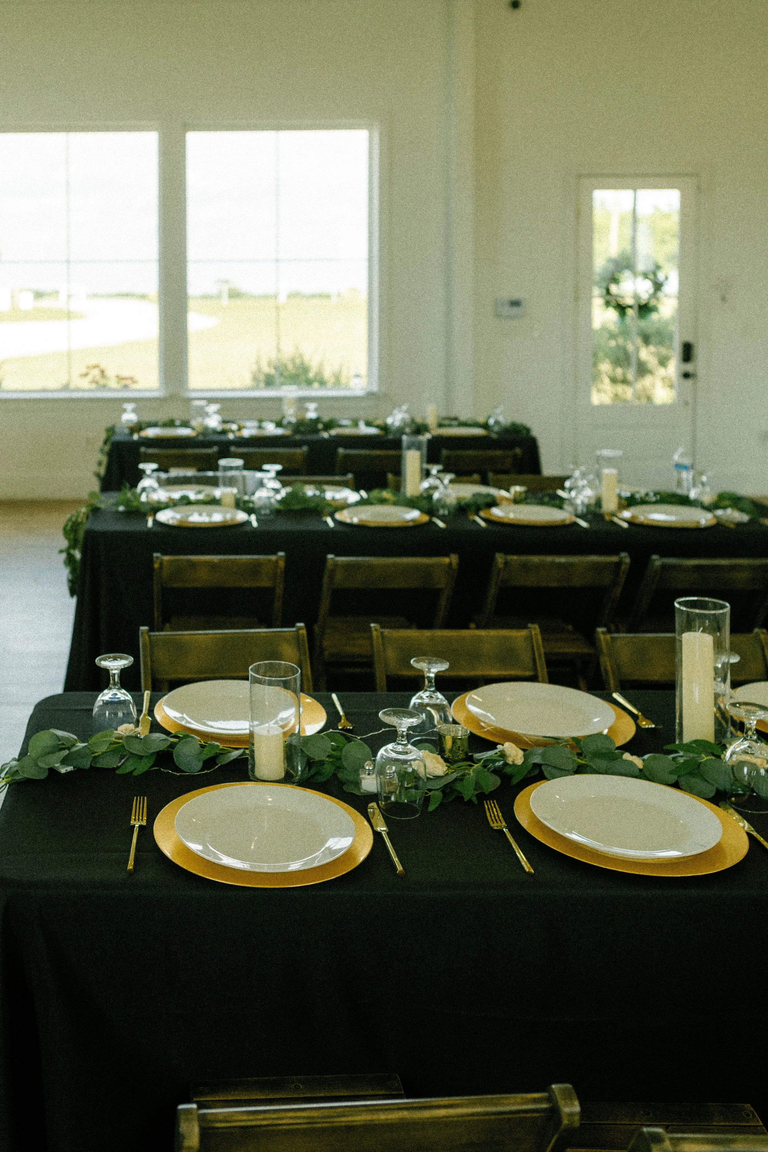 Eucalyptus Garland with white wood roses