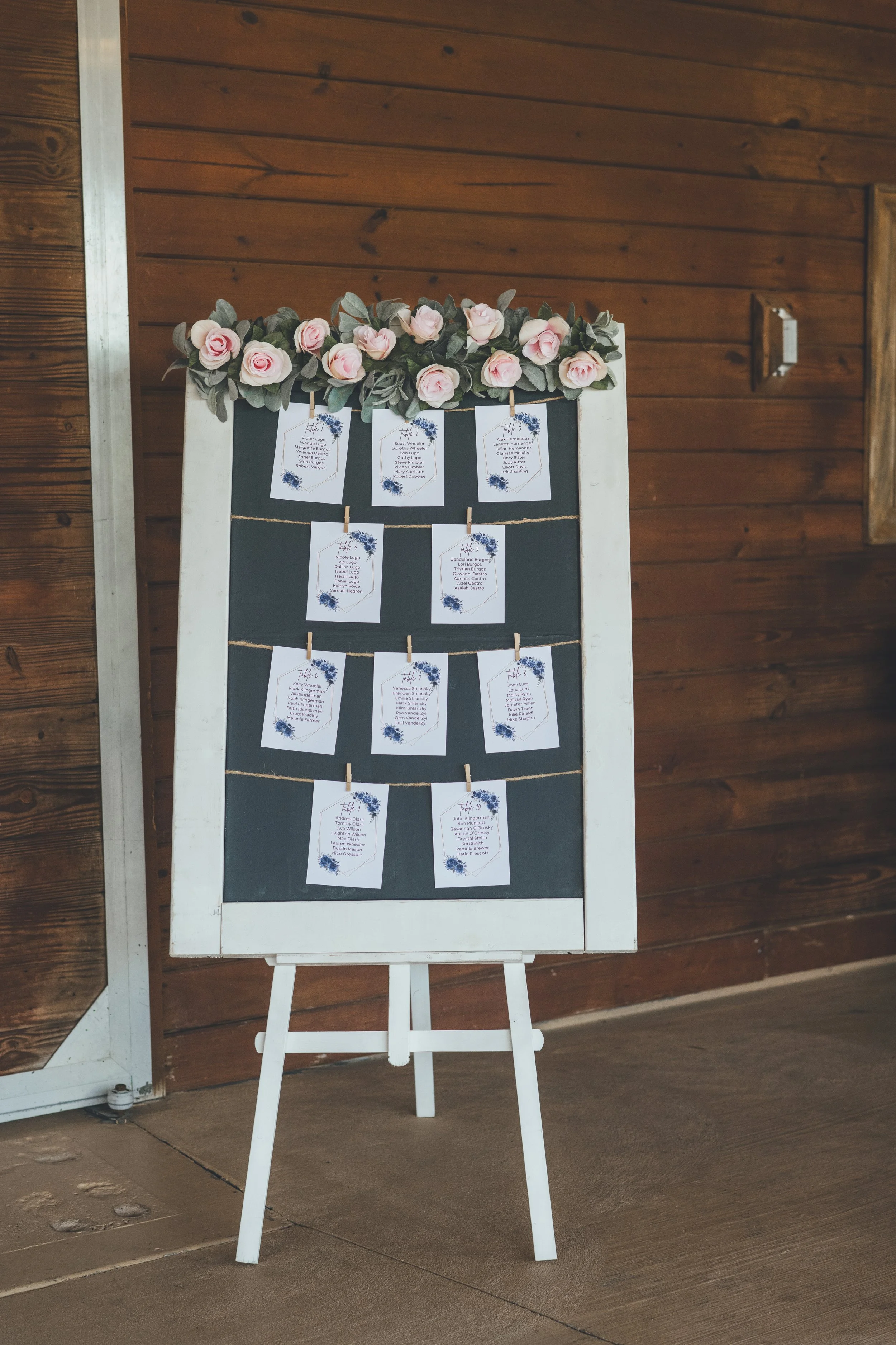 Floral Seating Chart Holder