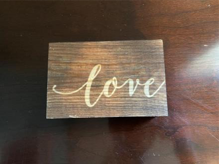 Small Wood Love Sign