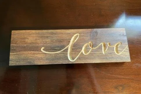 Large Wood Love Sign