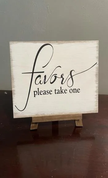 Favors Sign