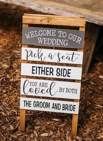 Wood Pick a Seat Sign