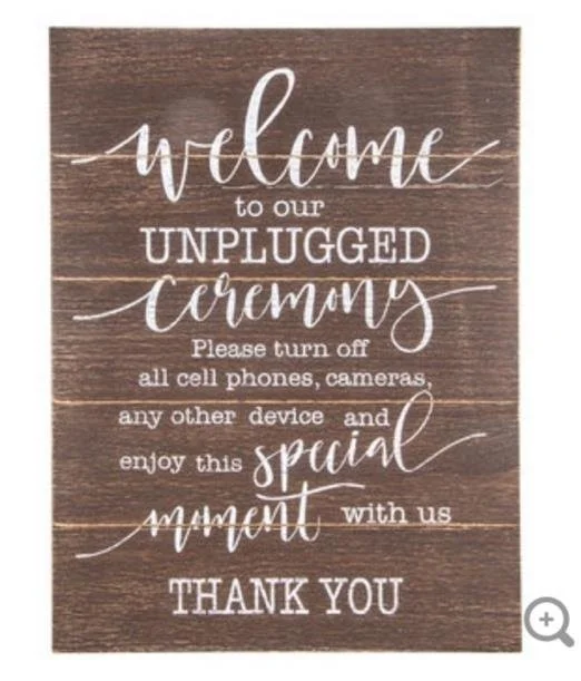 Wood Unplugged Sign
