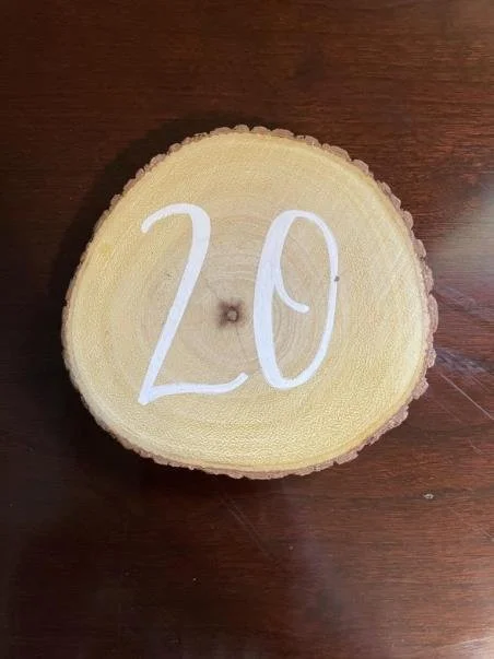 Wood Table Numbers (1-20)