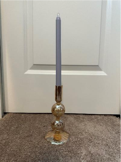 Gold Glass Taper Holder