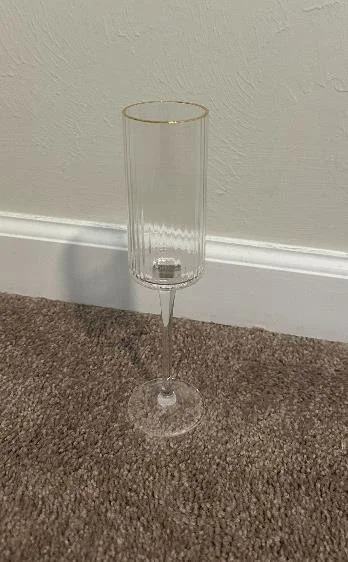 Gold Rimmed Champagne Flutes