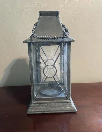 Grey Metal Lantern