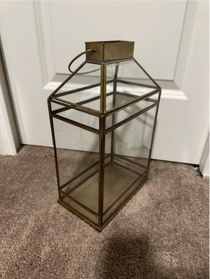 Gold/Glass Lantern