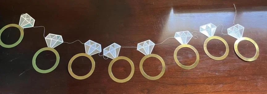 Wedding Rings Hanging Sign