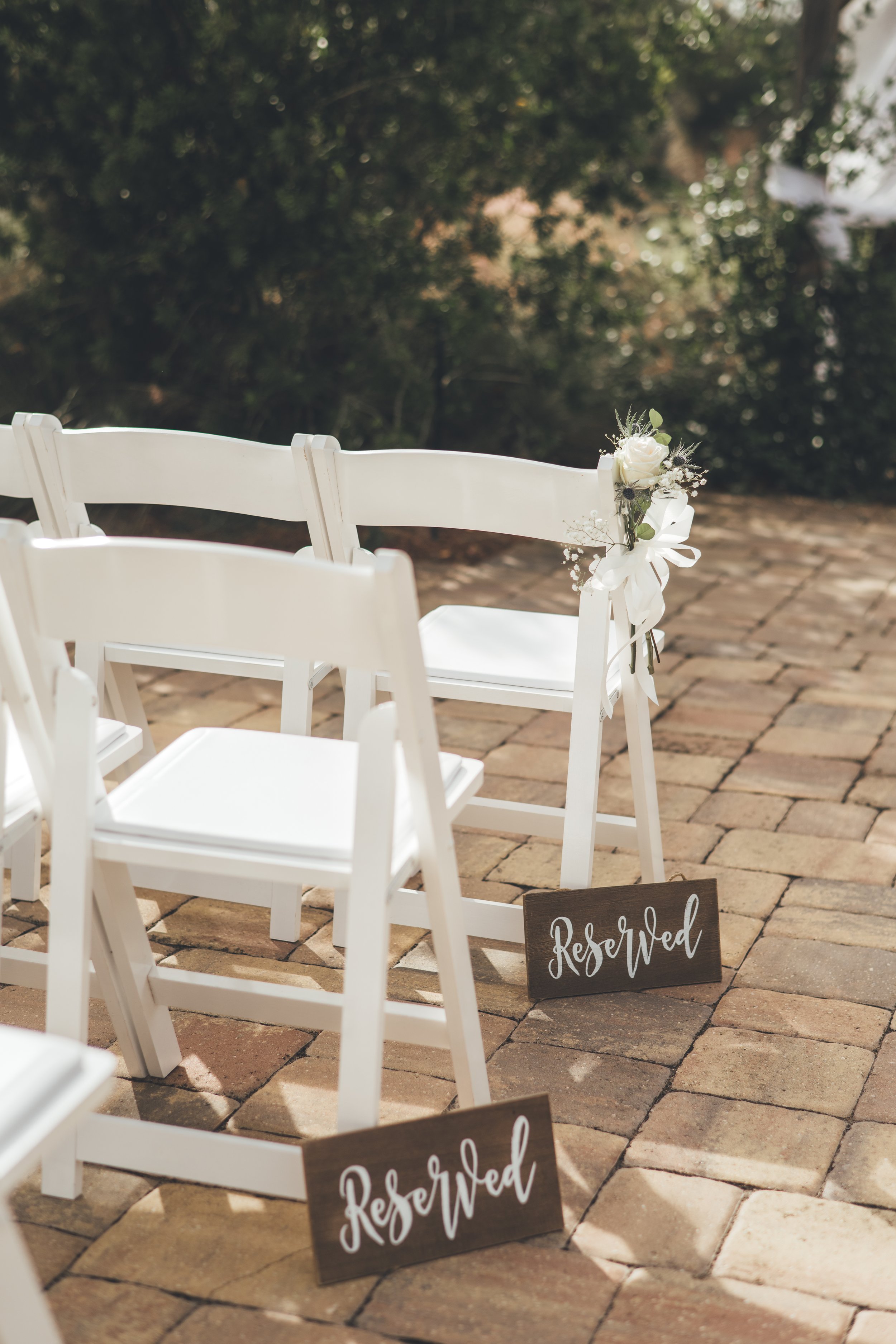 Dark Wood Reserved Signs