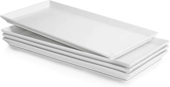 White Rectangle Plate- 15.5in