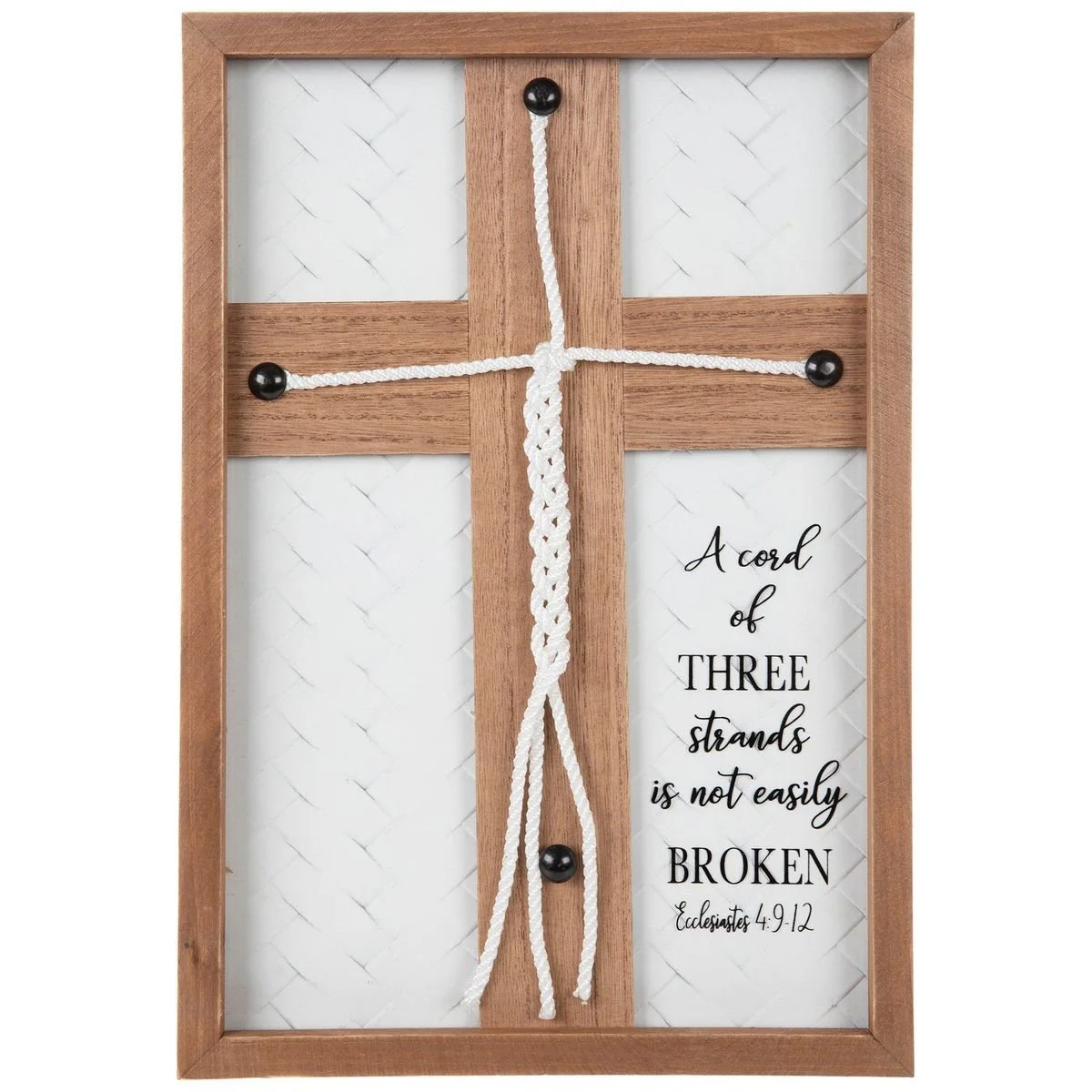 White/ wood 3 strands sign