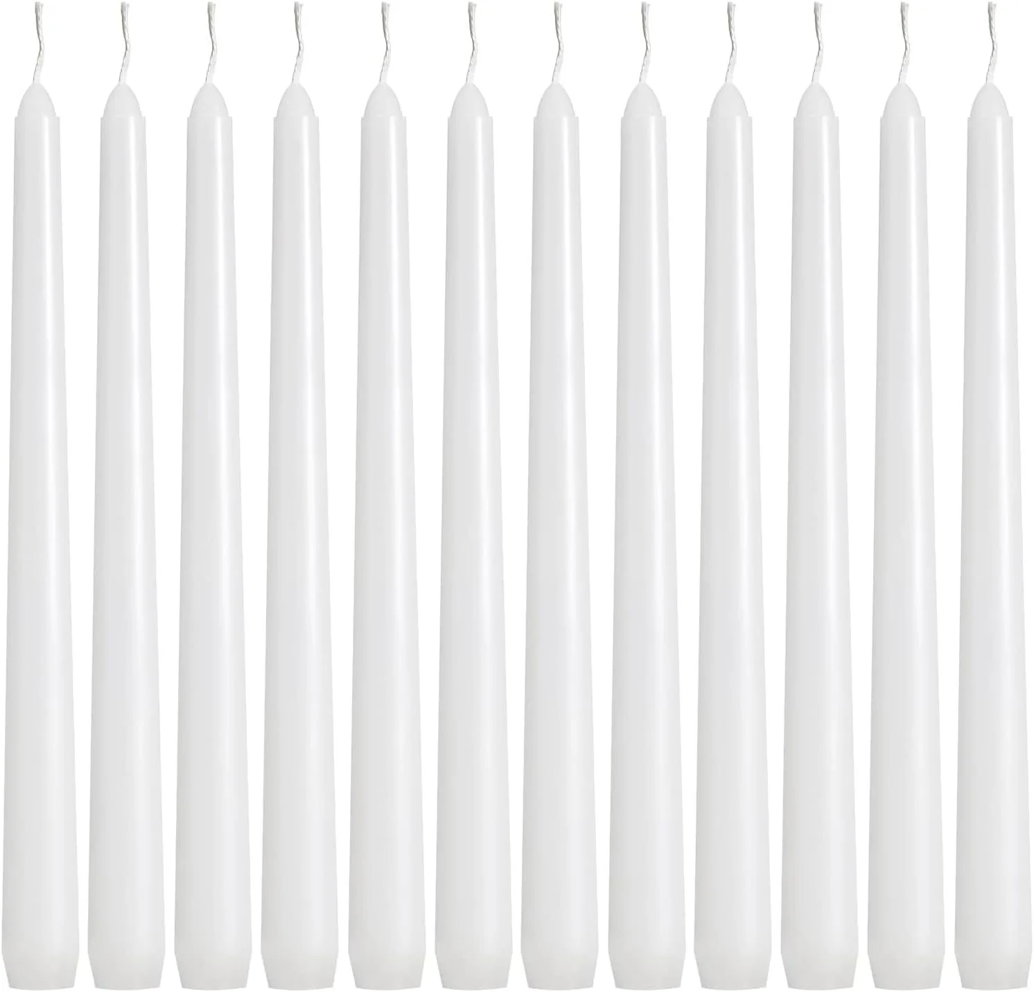 10" dripless white taper candle