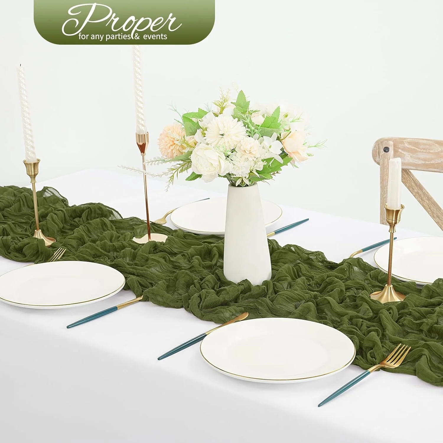 Forrest Green 10ft Cheesecloth