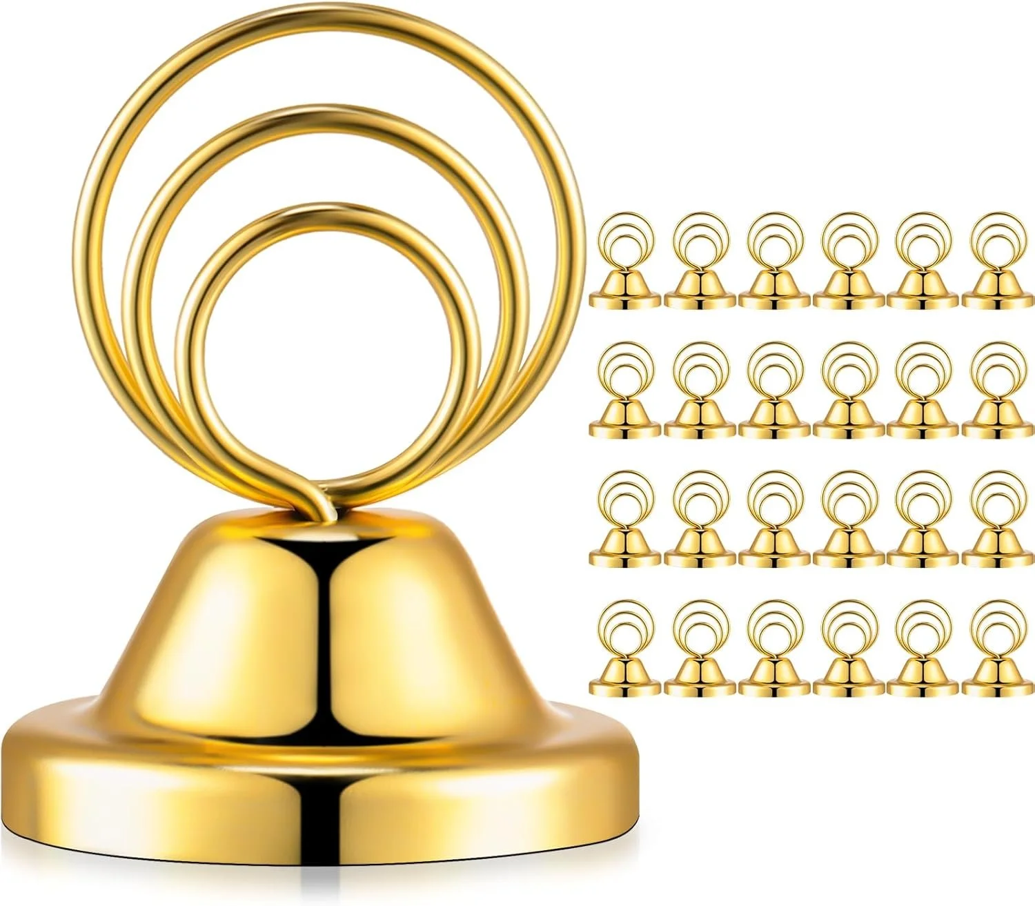 3 circle gold table number holder