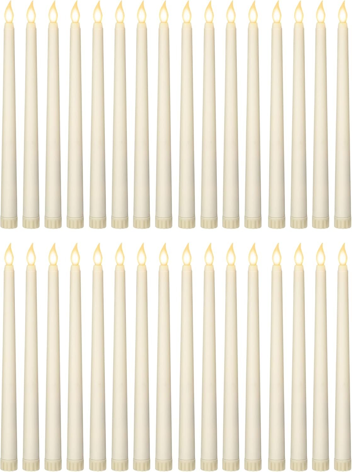 11" LED ivory taper candle