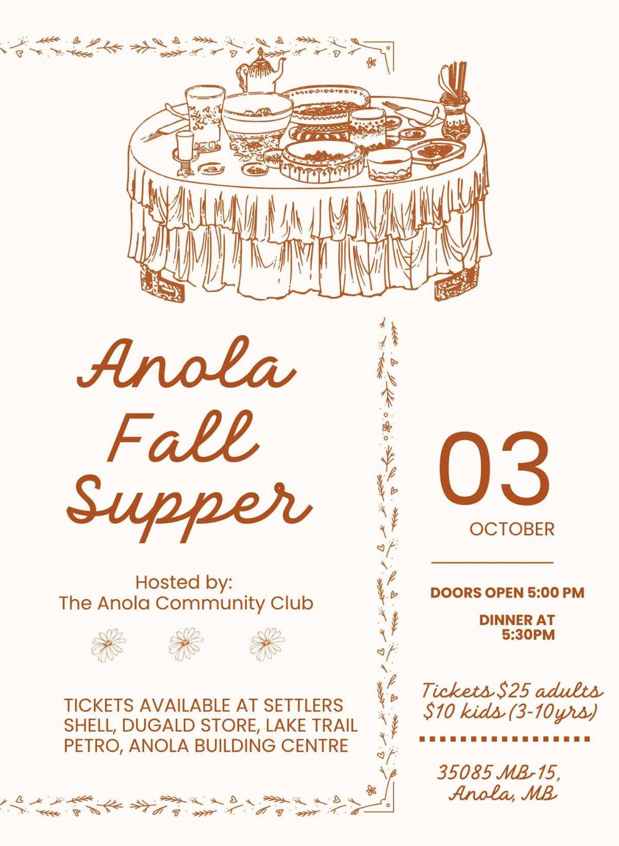 Anola Annual Fall Dinner