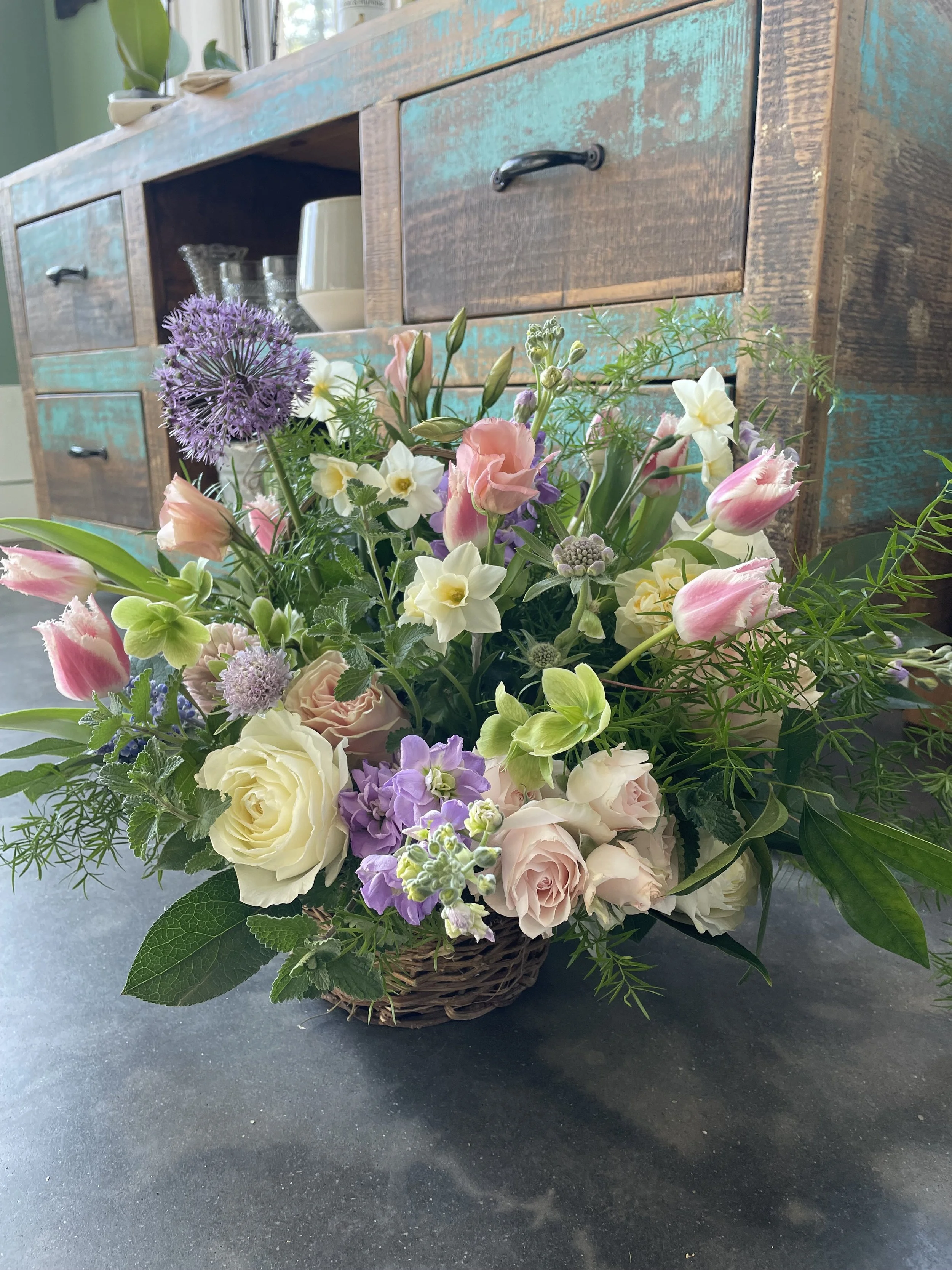 Easter basket centerpiece