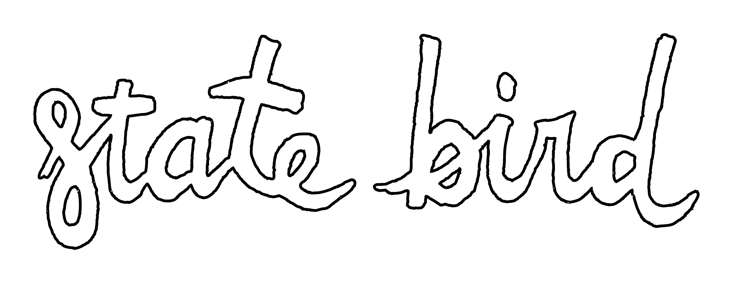 State Bird Stylized Logo in Black