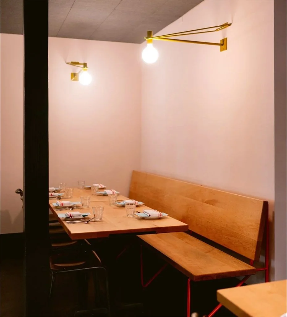 State Bird Alcove seating area that hosts 6-8 people