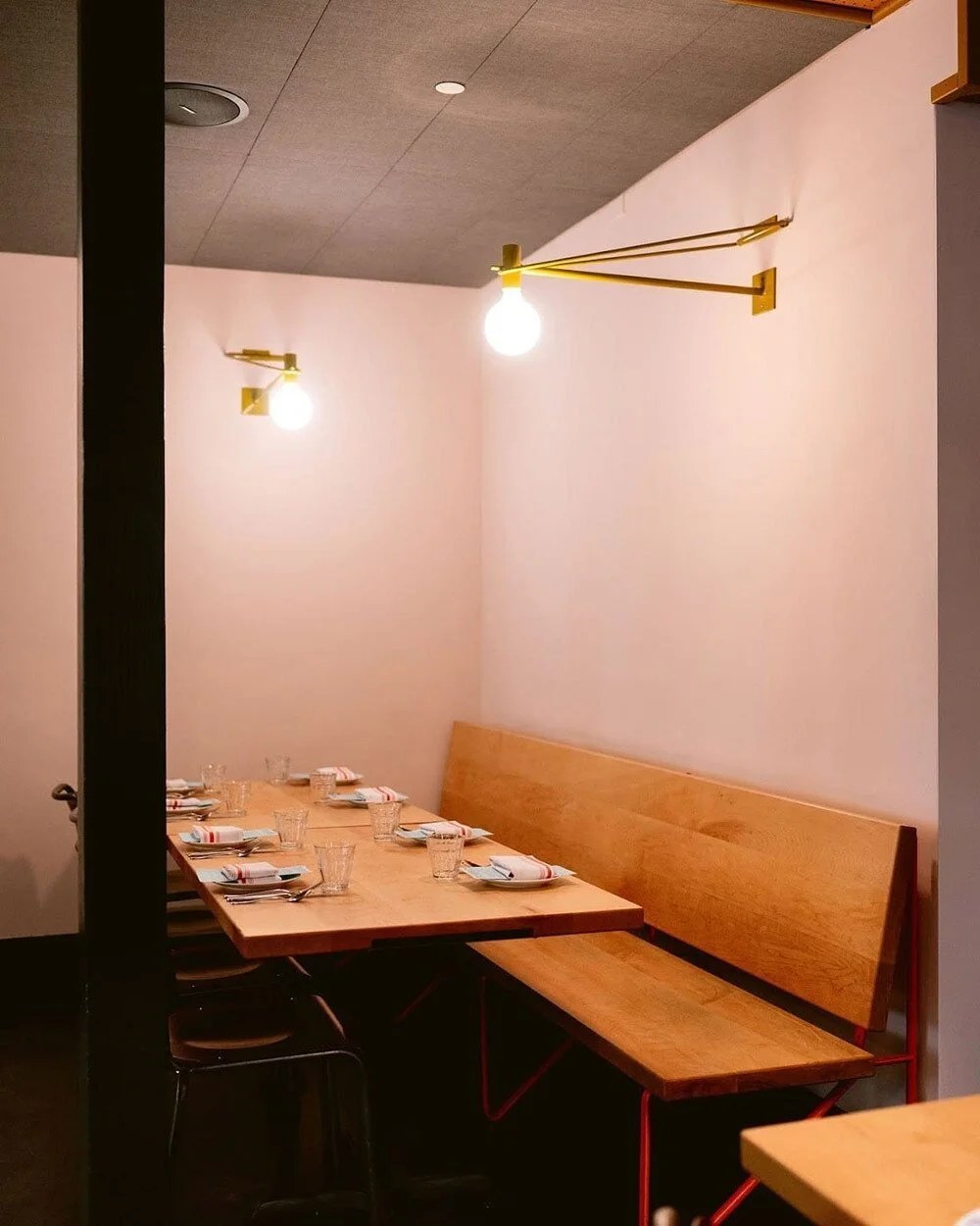 State Bird Alcove seating area that hosts 6-8 people