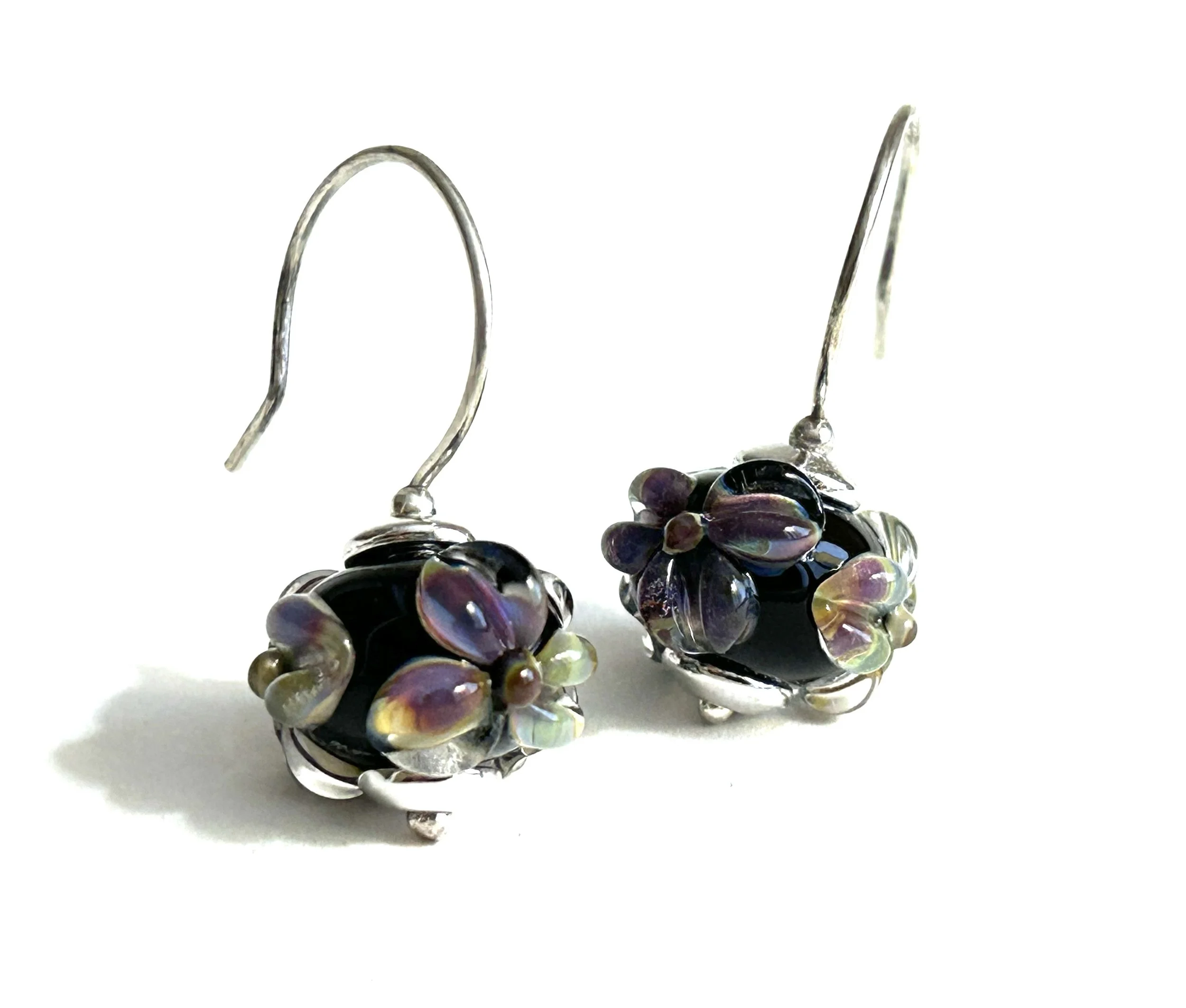 Lampwork Glass Beads on Sterling Silver Earwires
