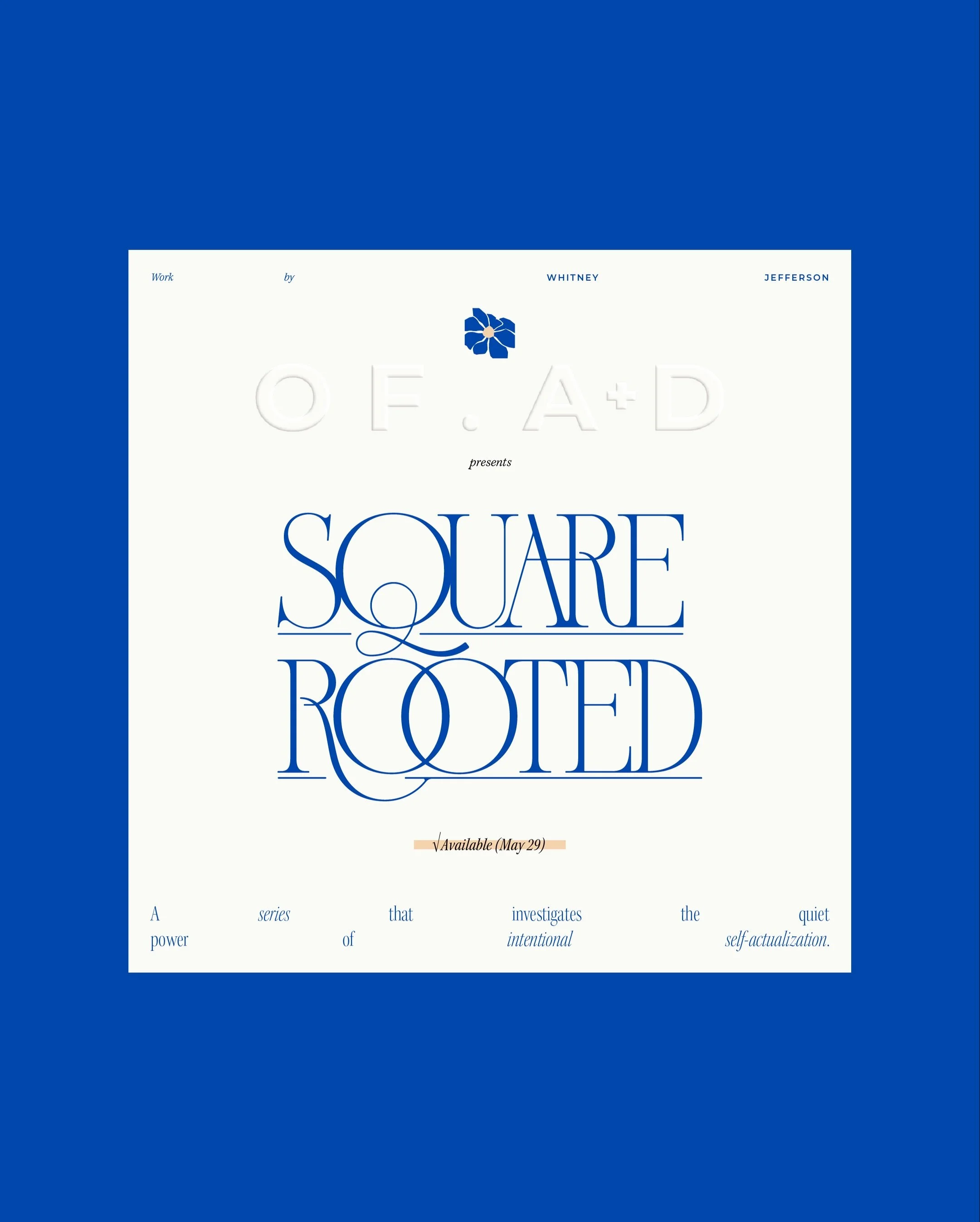 Beyond the hustle, beyond the search. This collection is for anyone who understands that maturity is not a destination, but a beautiful, settled space.

Square Rooted | Available Soon ✨🖼️

Link in bio. Follow to watch the series unfold

#squareroote