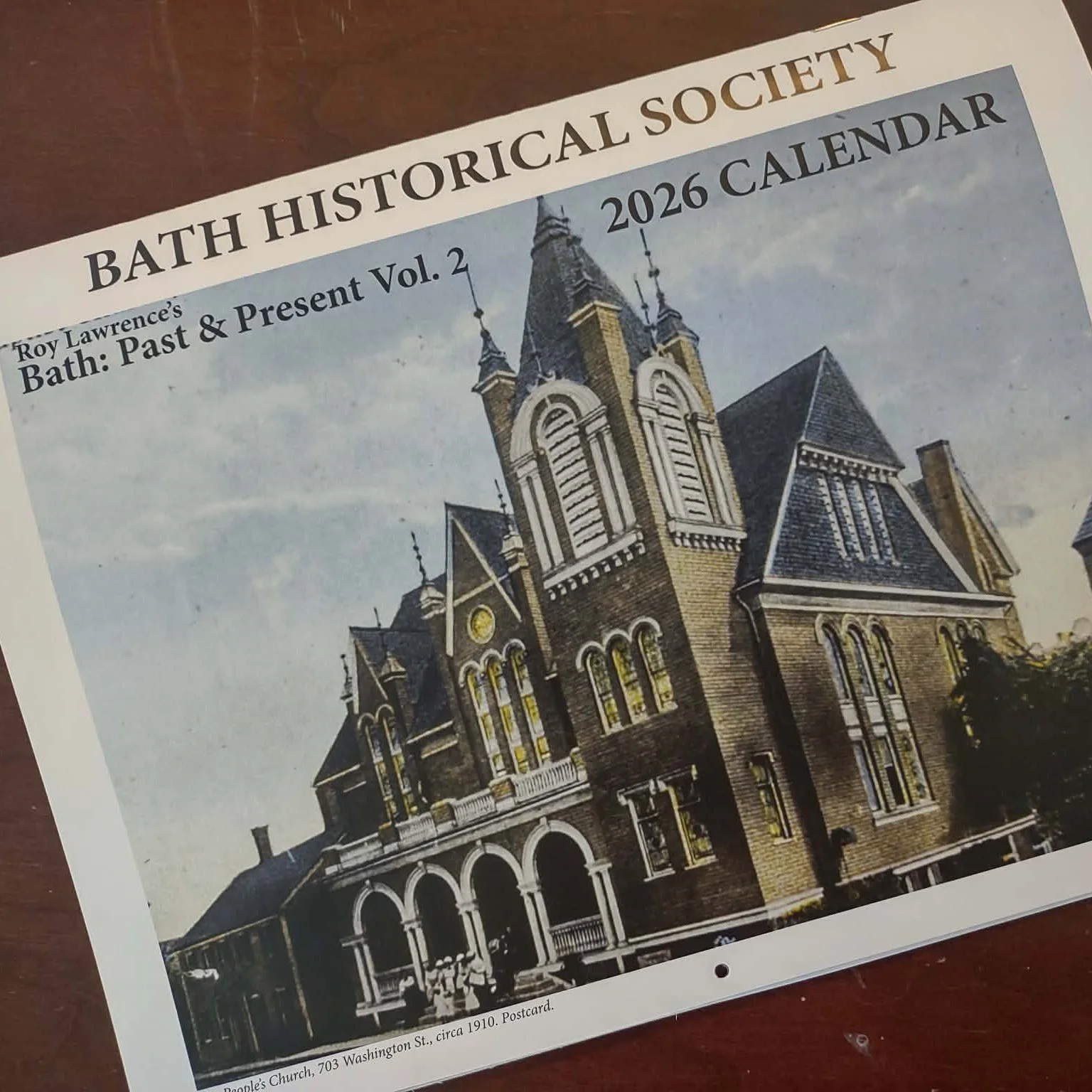 2026 Bath Historical Society Calendar