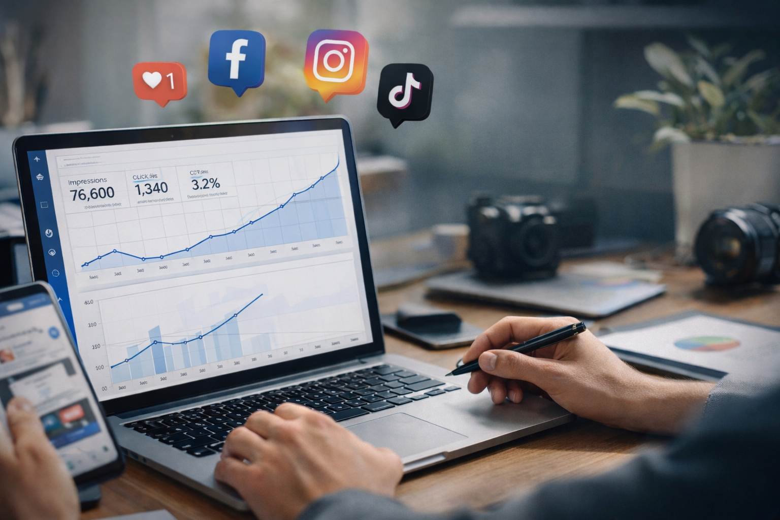 Advertenties op social media