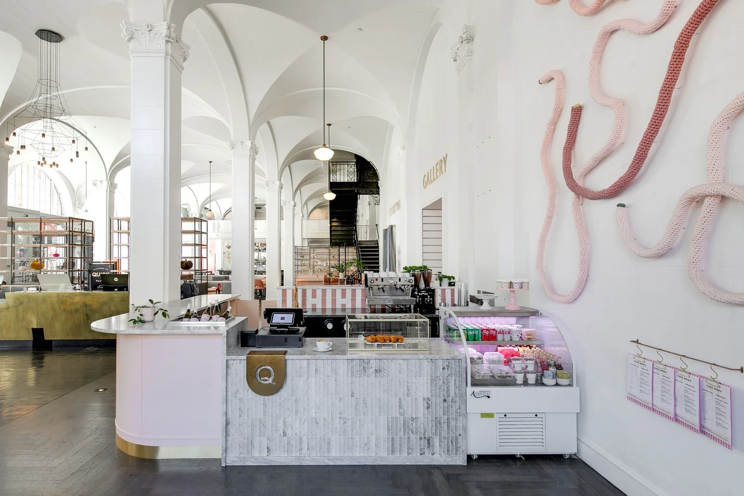 Quirk Hotel Coffee Bar | Interior Design & Signage | Richmond, VA