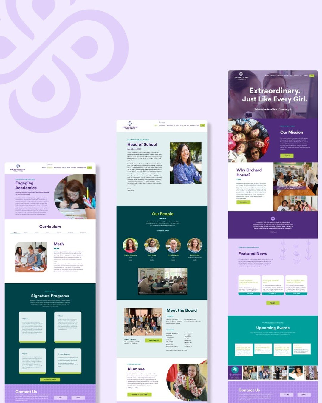 A vibrant and playful digital experience embodies the spirit of the staff and students in the new @orchardhousegirls website. Designed to be practical for families, intuitive for new visitors, and inspiring for all, the site provides a deeper look at