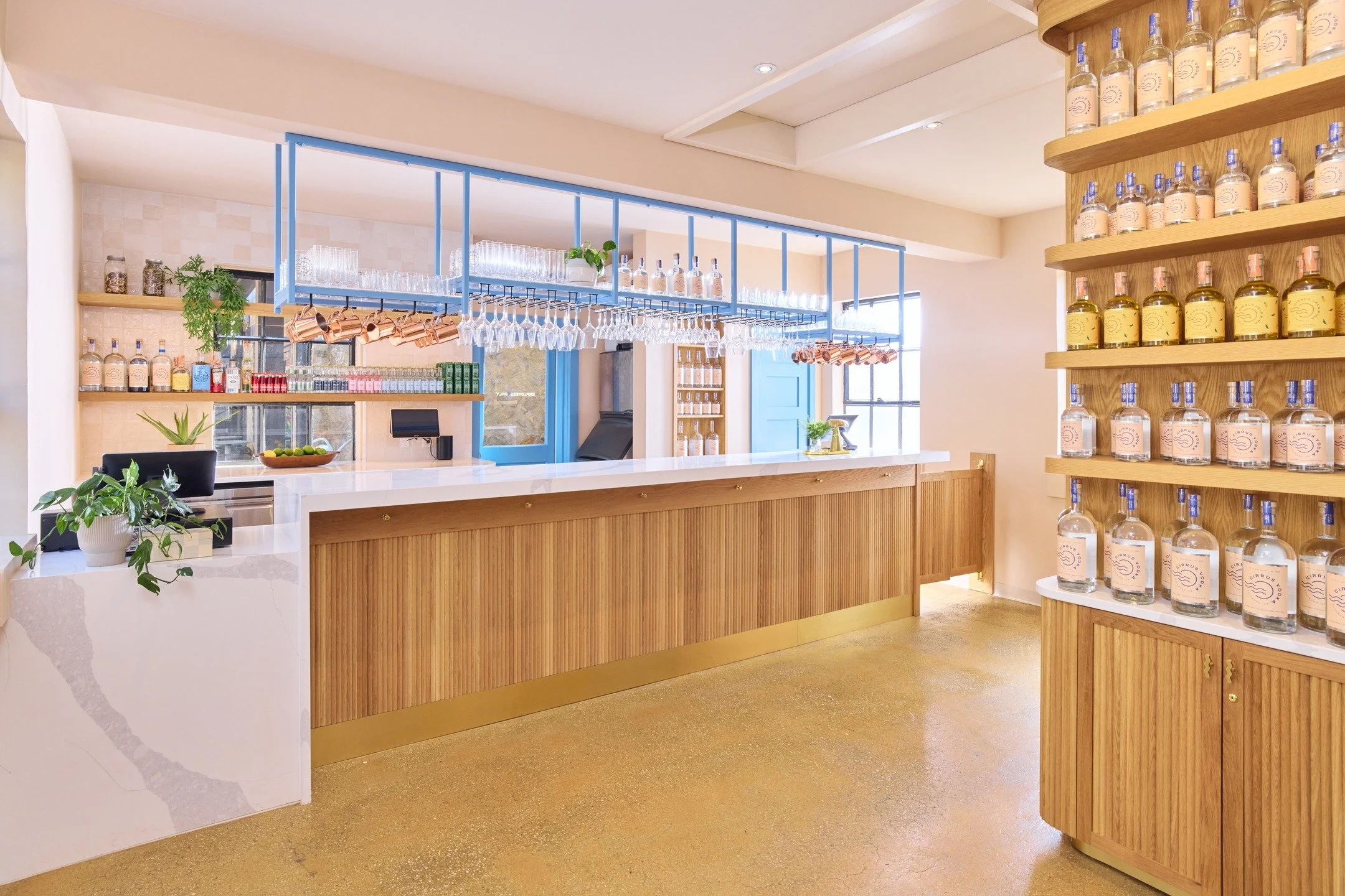 We partnered with @cirrusvodka to reimagine their brand from the inside out! Beyond visual identity and packaging, we carried the refreshed look into interiors and signage, creating a cohesive brand experience that extends into their tasting room and