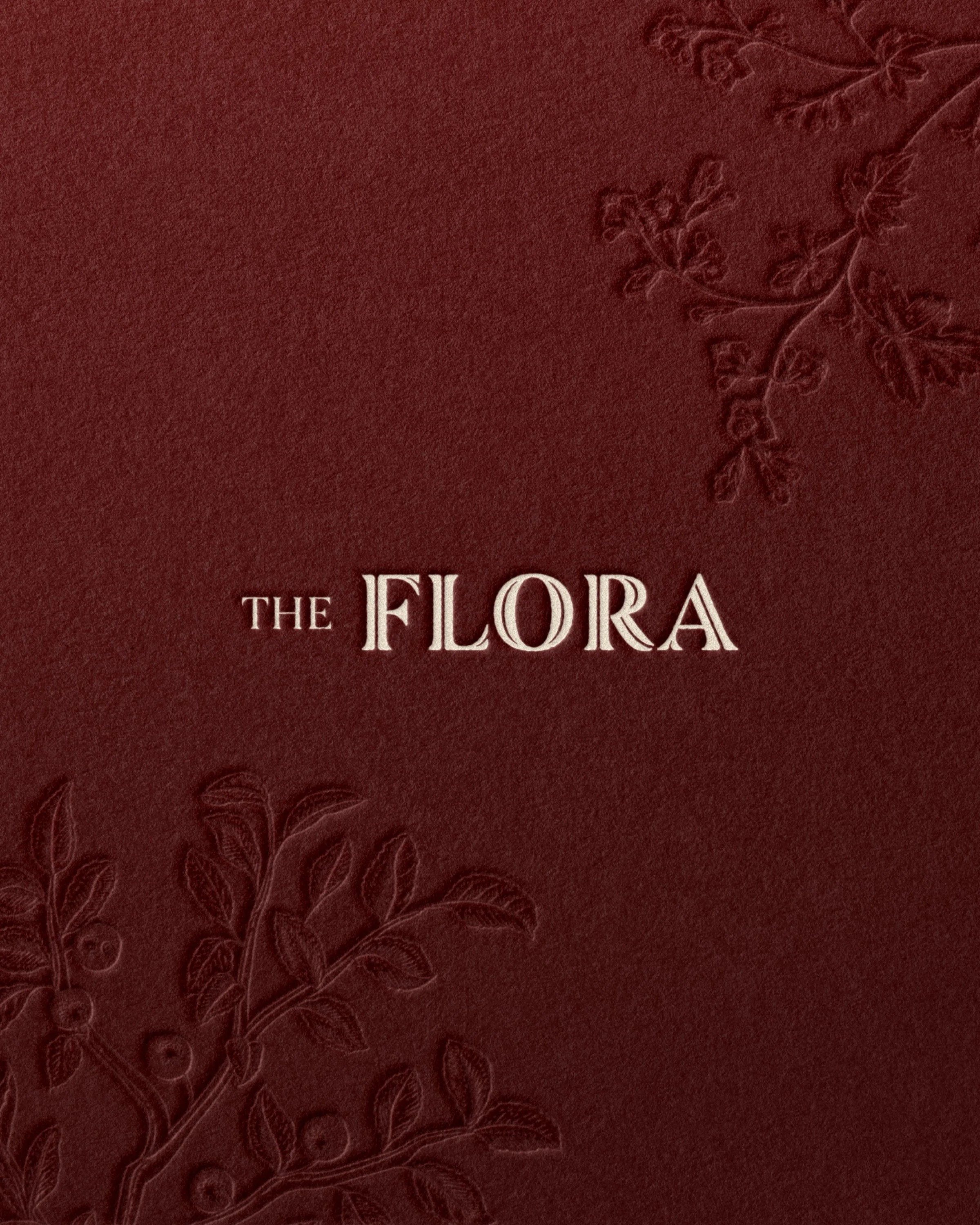 Flora's brand needed to feel timeless without reading as nostalgic, and contemporary without losing the warmth of its historic bones. Here are a few highlights of the visual identity:

✴ Custom wordmark with leaf-inspired negative space and organic s