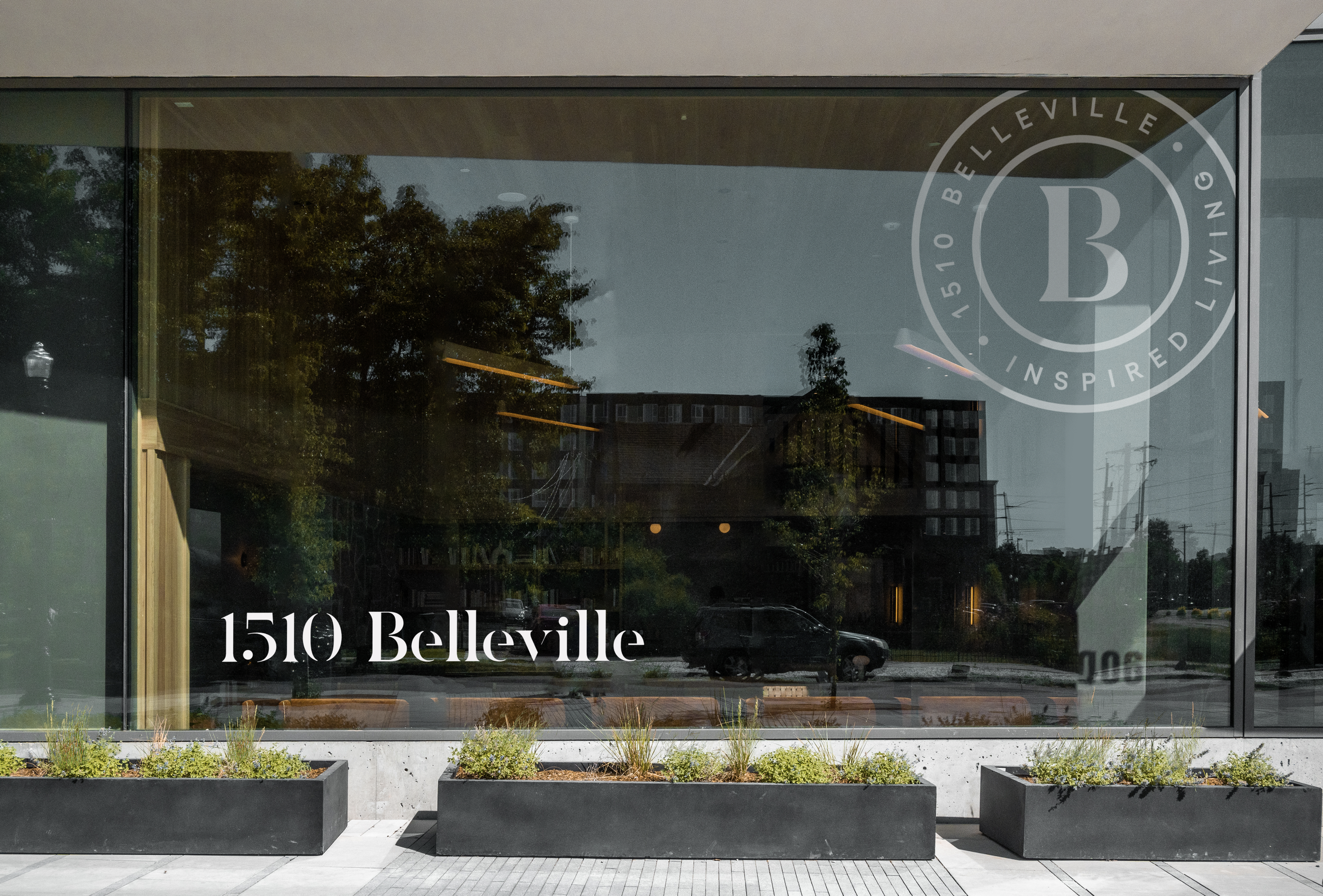 1510 Belleville Multifamily Development Window Signage Design