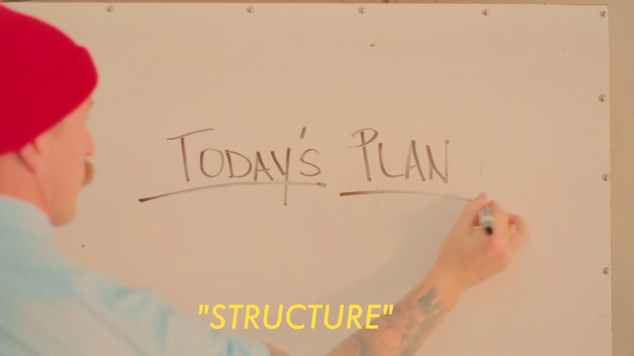 Wes Anderson inspired still frame from a newcomer video for Yellow Rose Fitness.