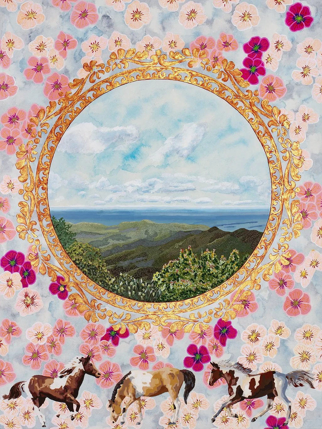 "Elevation", gouache on paper, 30" x 22", 2025.