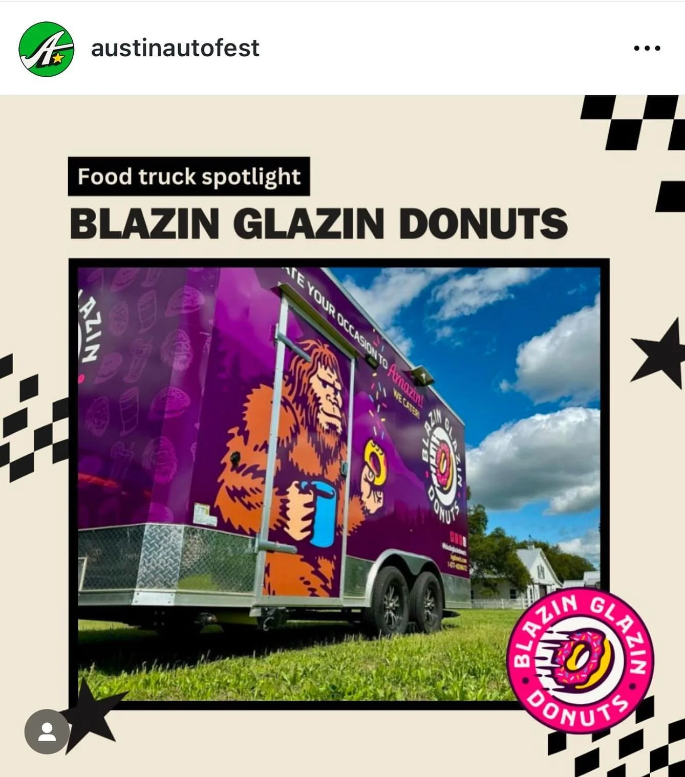 Excited to be part of this event 🤘🏽Austin Auto Festival!
This weekend! November 16 &amp; November 17. We start serving at 9 AM 🍂 Start the show off by stopping by our trailer 🏎️🍩🍩yummm🧋🍩🍋 #austinautofestival #blazinglazindonuts #atx #foodtru